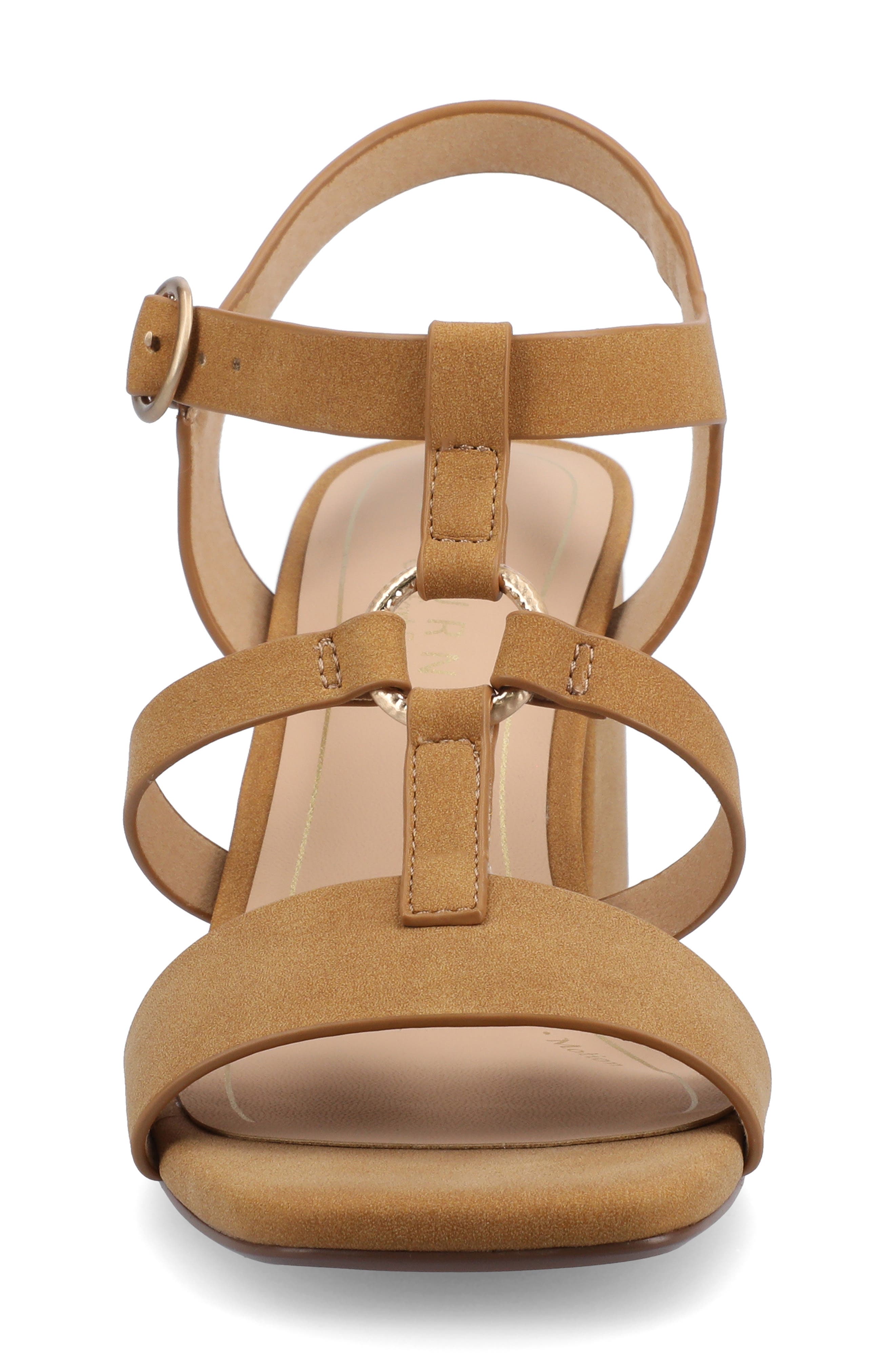 Merisol Block Heel Ankle Strap Sandal, Alternate, color, BROWN
