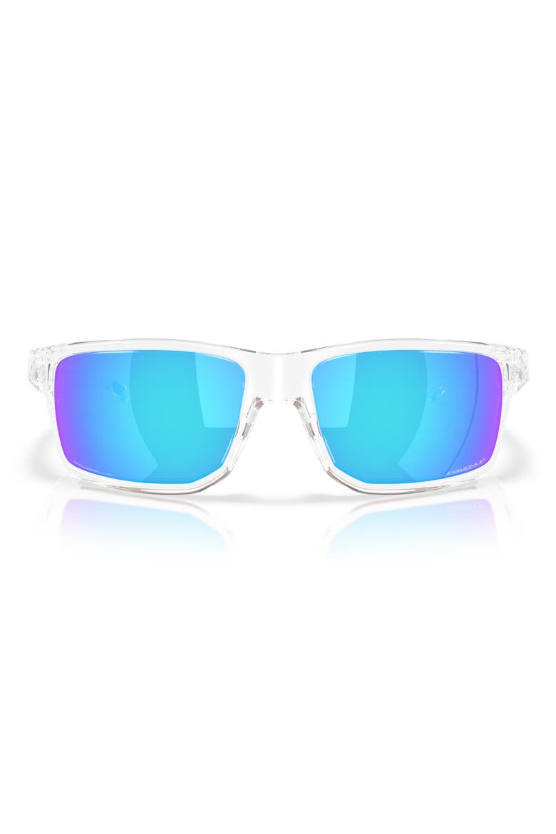 62mm Prizm™ Polarized Rectangular Sunglasses, Alternate, color, CLEAR