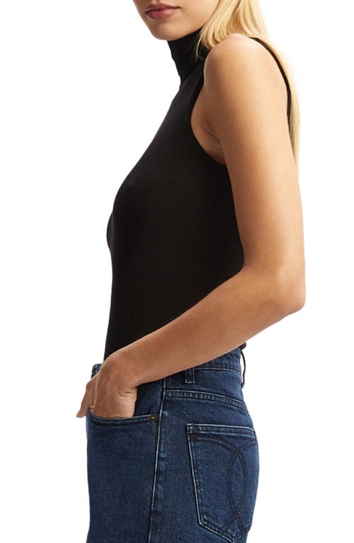 Bardot Turtleneck Sleeveless Bodysuit In Black