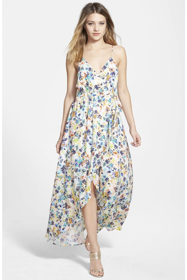 Wrap Maxi Dress, Main, color, YELLOW