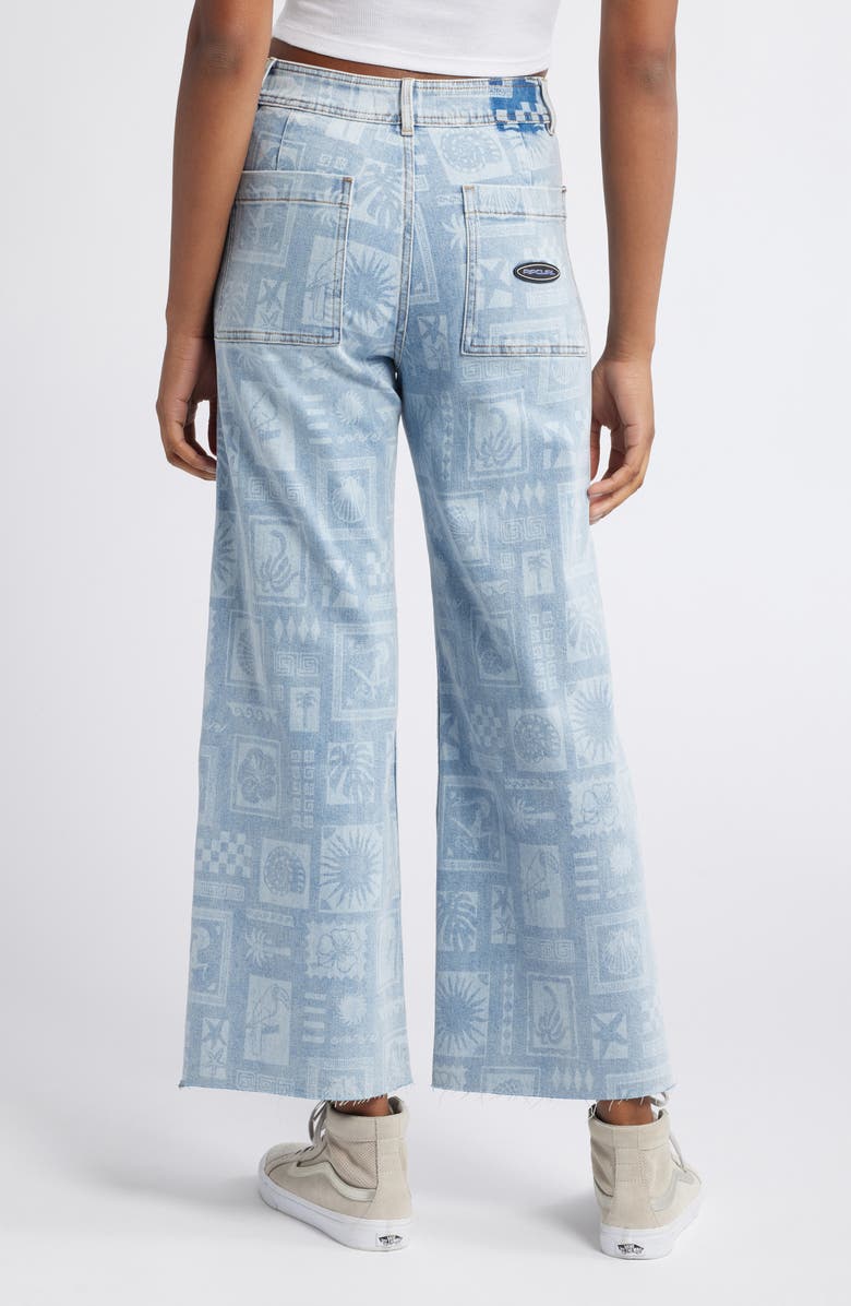Rip Curl Beach Party Holiday Wide Leg Jeans, Alternate, color, Light Blue