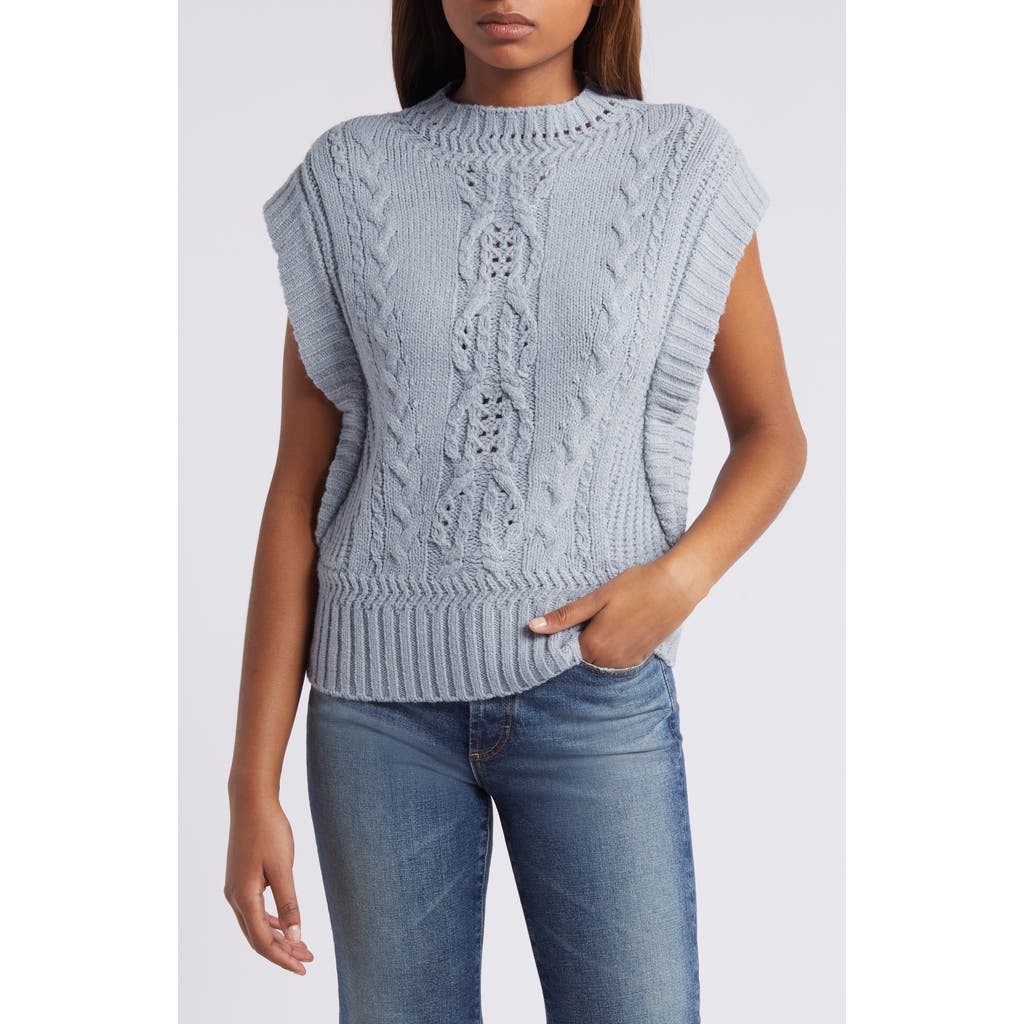 Wit & Wisdom Cable Stitch Sweater In Heather Grey