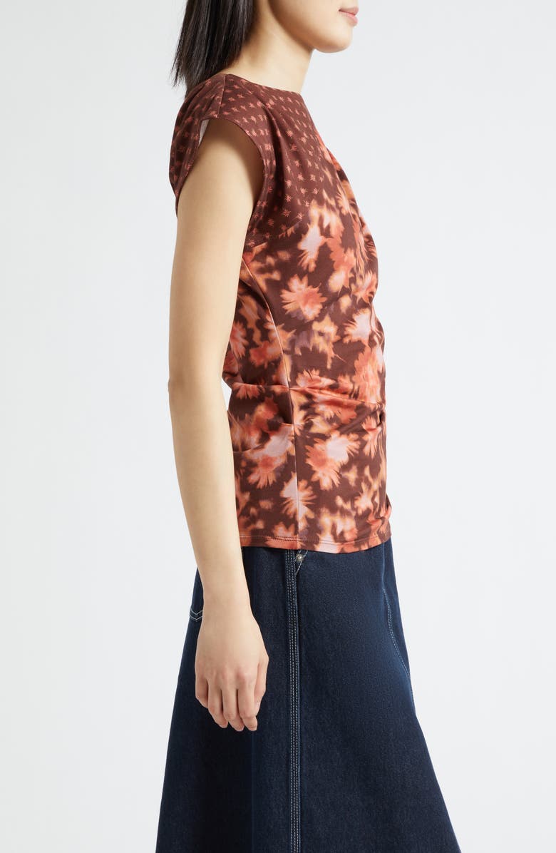 3.1 Phillip Lim Desert Floral Patchwork Cap Sleeve Cotton Top, Alternate, color, Rust Multi