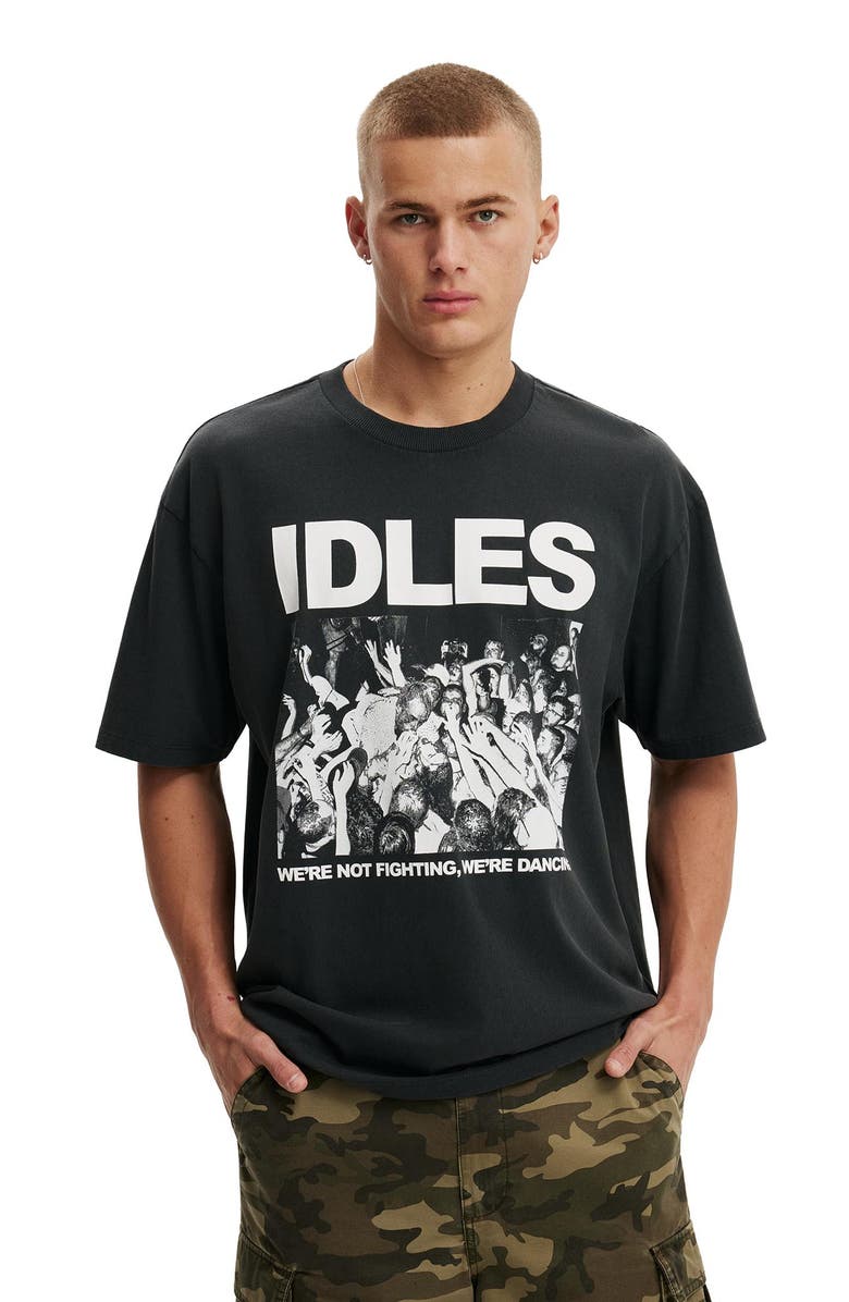 Cotton On Men's Everyday Fit Music T-Shirt, Main, color, Washed Black Idles -