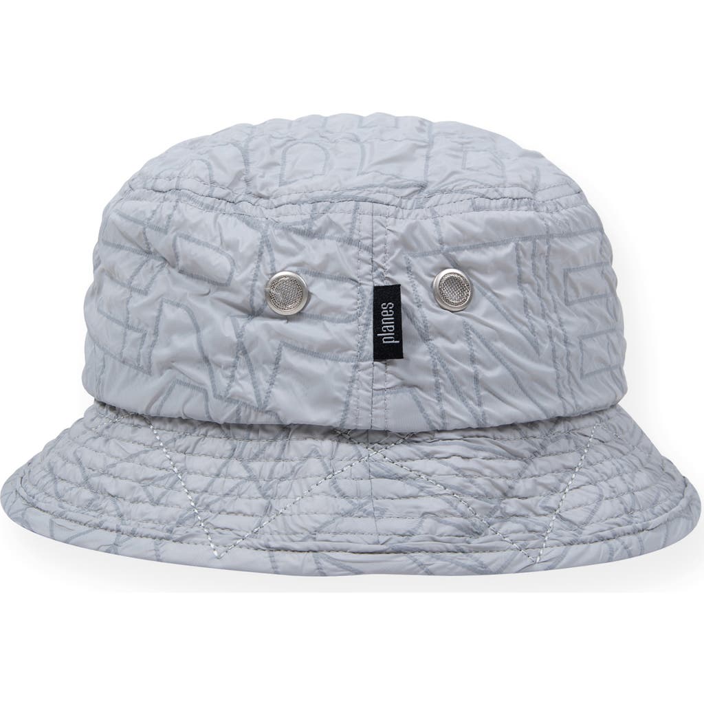 PAPER PLANES Logotype Crinkle Bucket Hat in Grey  product