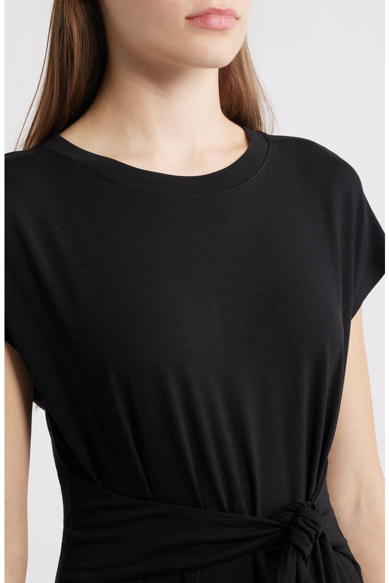 Crewneck Maxi Dress, Alternate, color, BLACK