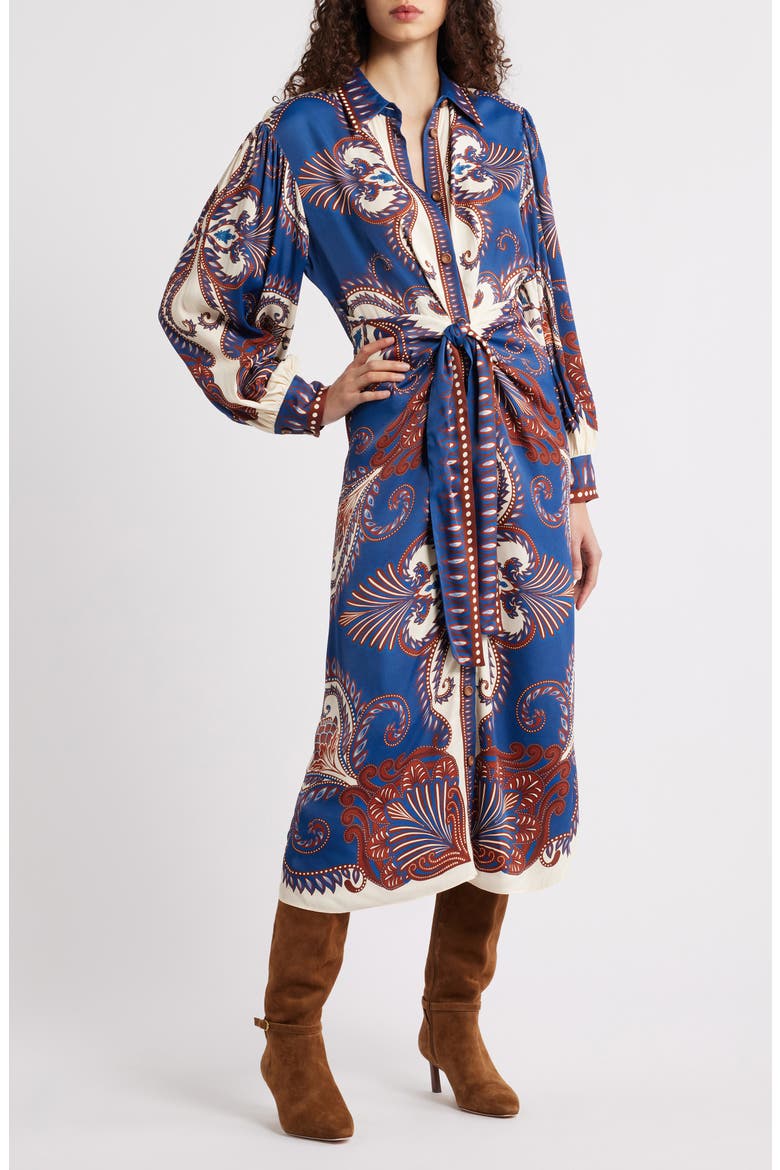 farm rio jungle scarf midi dress V Neck Farm Rio Wrap Dress Farm Rio Jungle Red Scarf Wrap Midi Dress Mitchell Stores