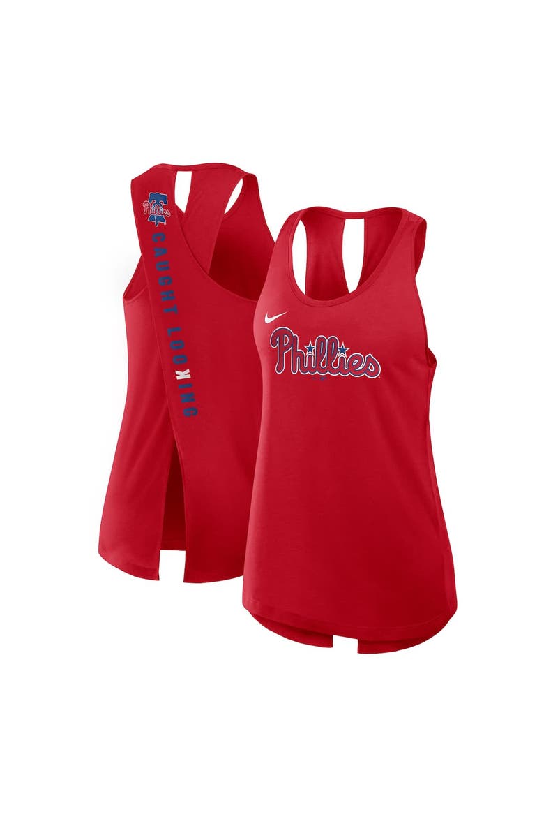 Women's Nike Red Philadelphia Phillies Crisscross Performance Tank Top, Alternate, color, Red