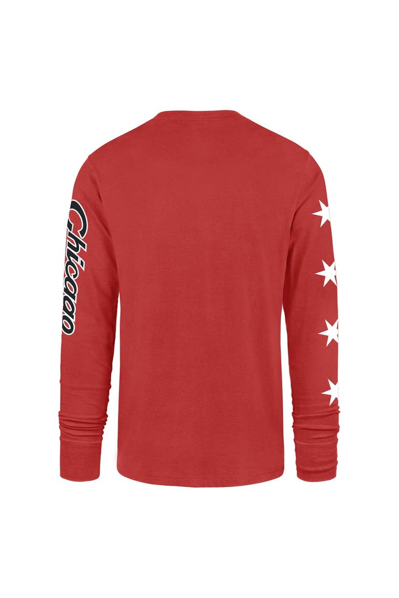 Men's '47 Red Chicago Bulls 2023/24 City Edition Triplet Franklin Long Sleeve T-Shirt, Alternate, color, Red