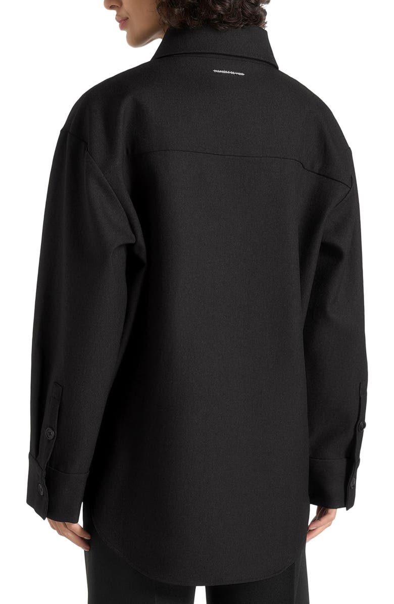 Manière De Voir Joy Tailored Oversized Shirt, Alternate, color, Black