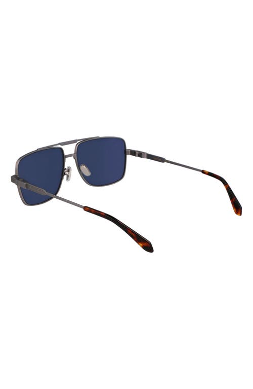 Ferragamo Gancini Prisma 60mm Navigator Sunglasses In Matte Light Ruthenium