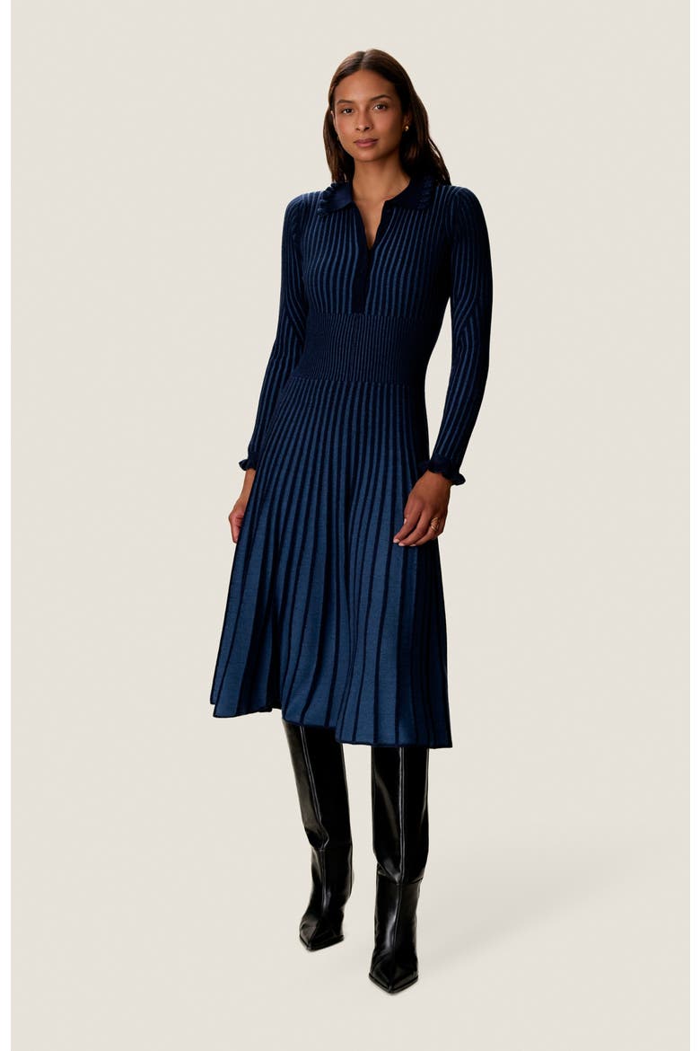 Faith Two-Toned Sweater Dress, Main, color, Azure/Maritime