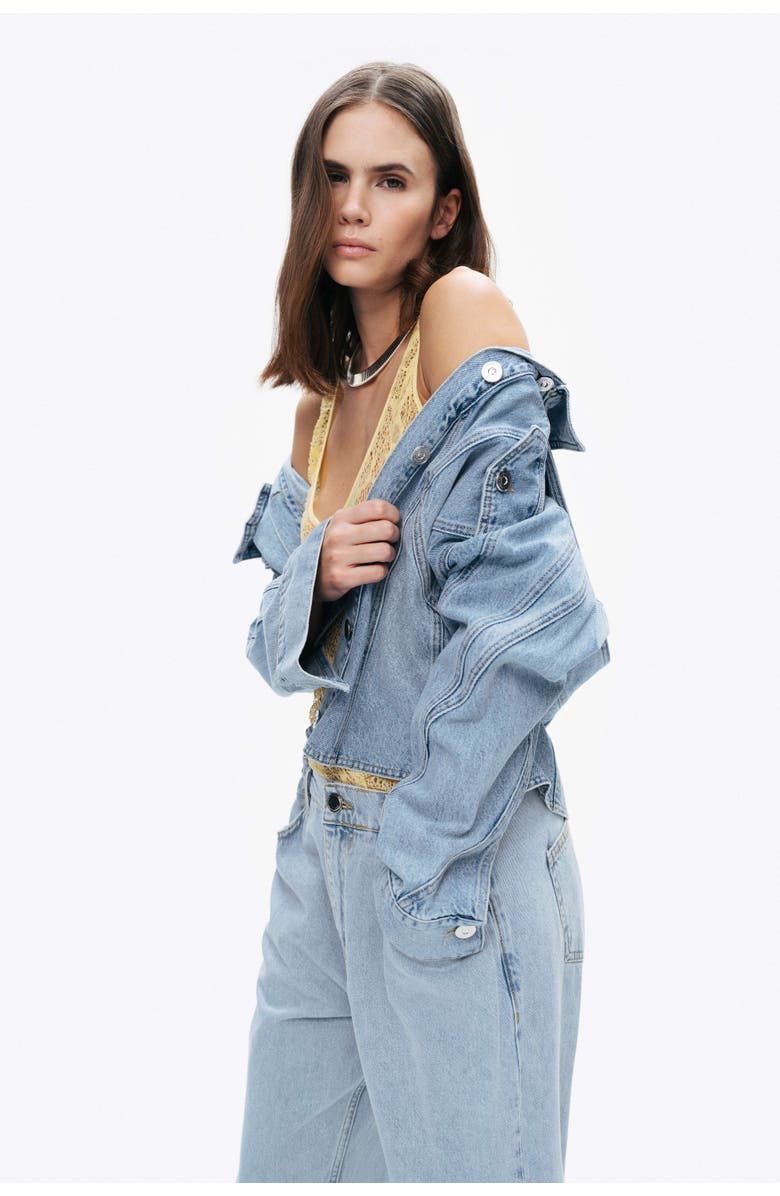 Nocturne Hooded Denim Jacket, Alternate, color, 