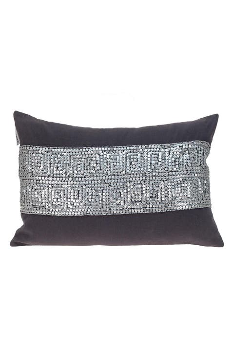 Misty Embellished Beaded Accent Pillow