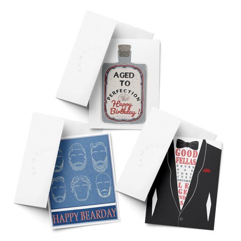 Birthday Greeting Card Pack (3ct) "Aged to Perfection, Bearday, Tux"