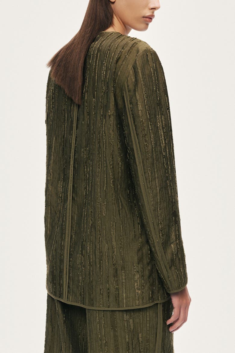 Textured Tailored Jacket, Alternate, color, Khaki