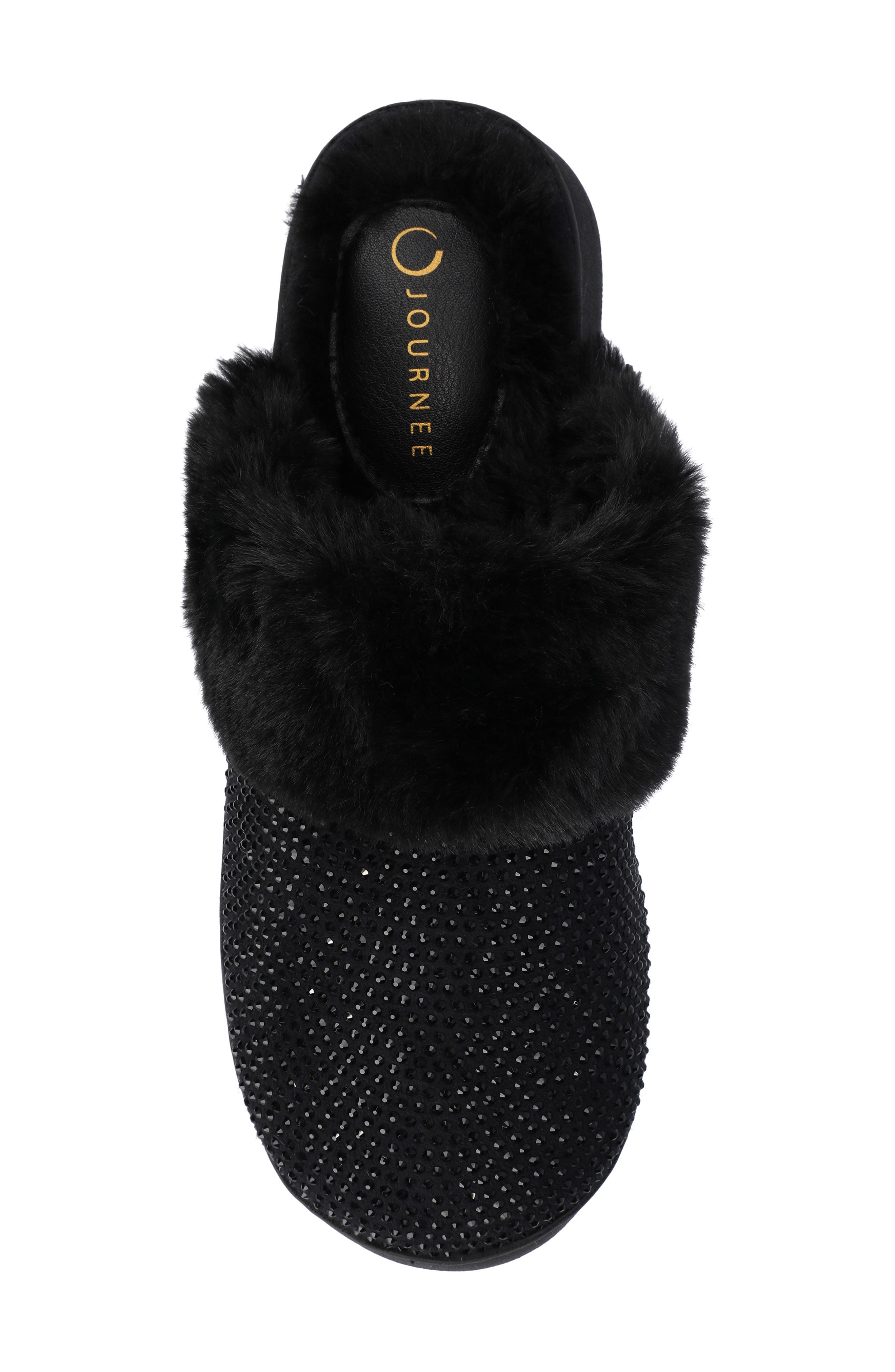 Journee Collection Ember Faux Shearling Slipper, Alternate, color, 