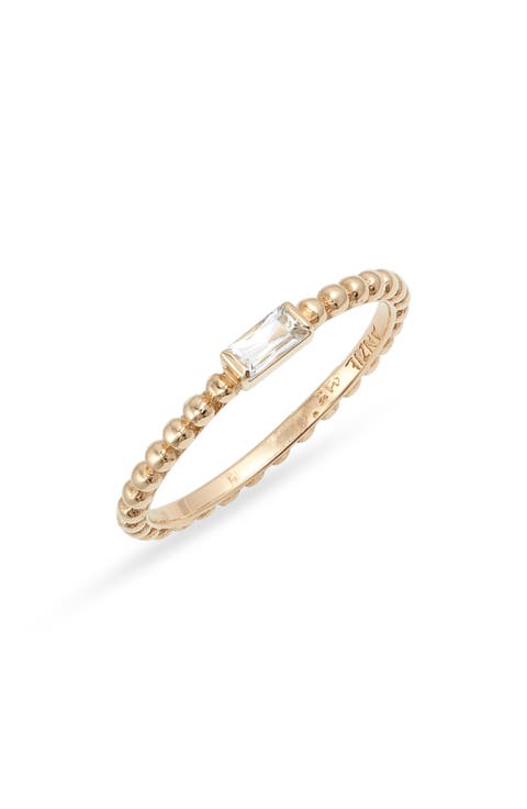 Dewdrop White Topaz Stacking Ring