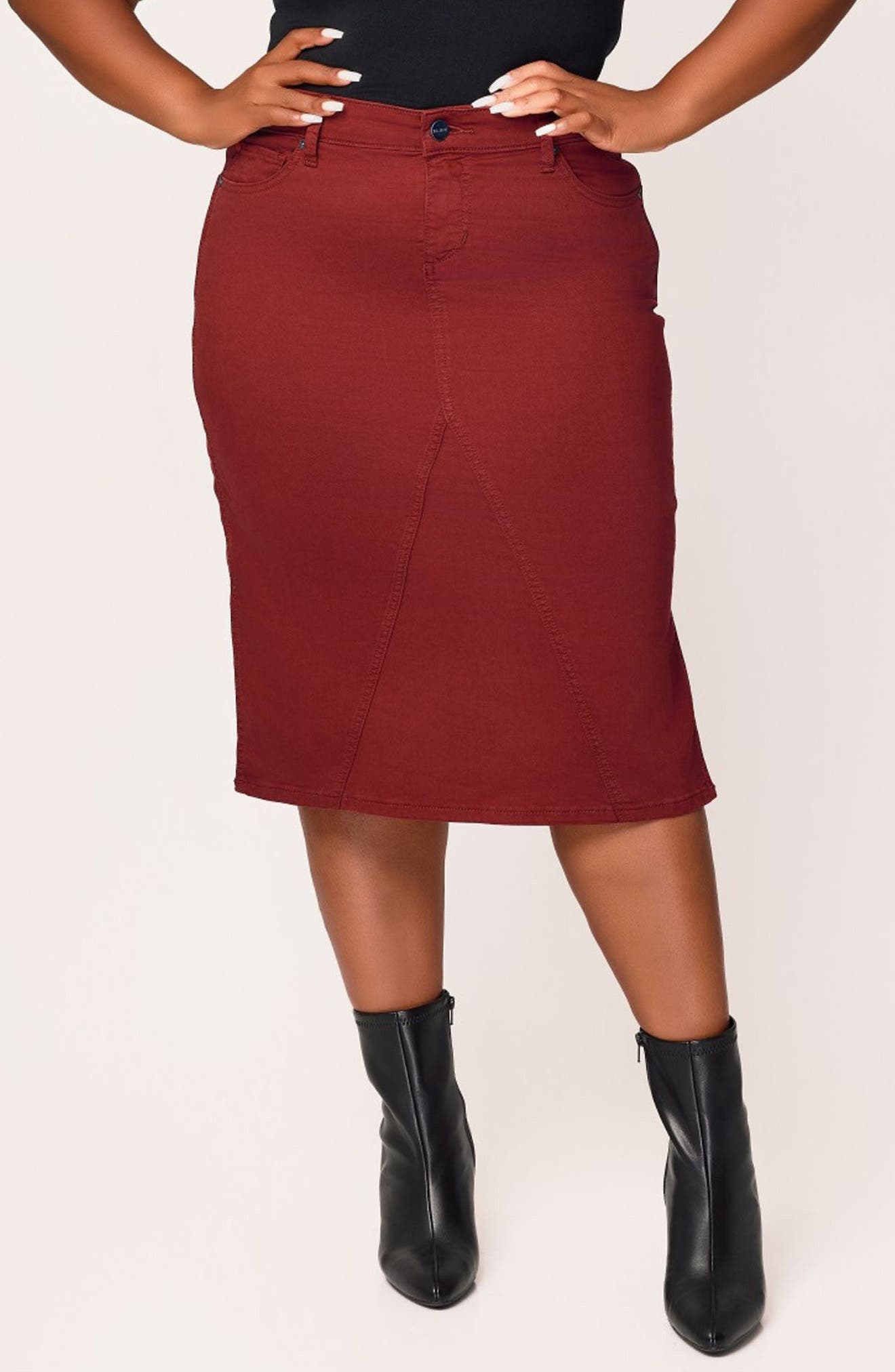 Denim Midi Skirt - image 3