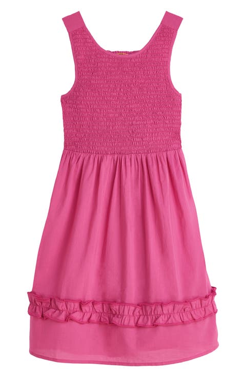 Kids' Smocked Cotton Dress (Big Kid)