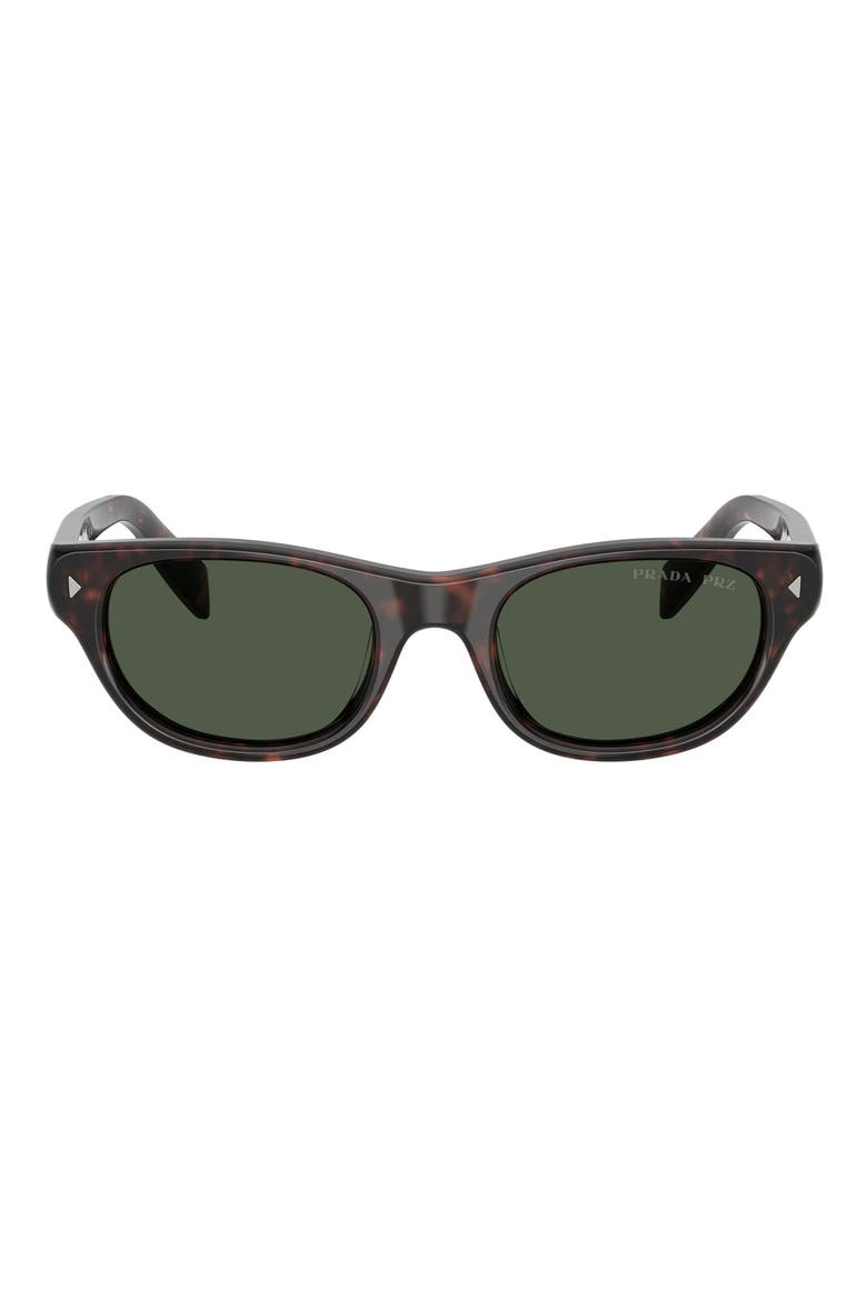 52mm Polarized Cat Eye Sunglasses, Main, color, HAVANA / DARK GREY POLAR