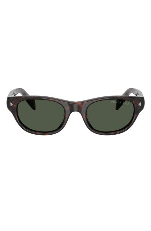 52mm Polarized Cat Eye Sunglasses