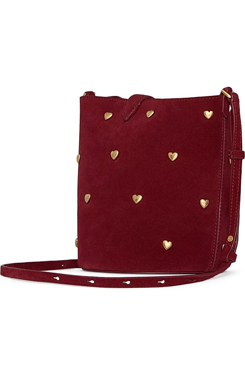 Rebecca Minkoff Small Heart Bucket Bag, Alternate, color, Cayenne