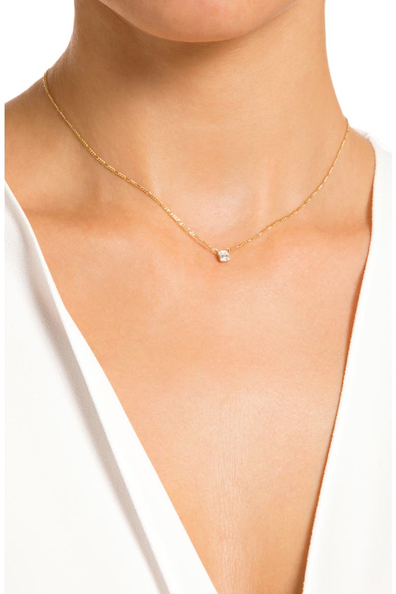 Shield of Strength Diamond Pendant Necklace, Alternate, color, YELLOW GOLD