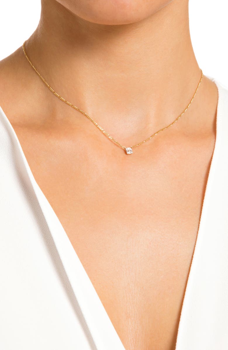 STONE AND STRAND Shield of Strength Diamond Pendant Necklace, Alternate, color,