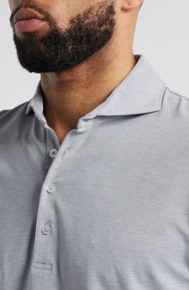 johnnie-O Idris Top Shelf Heathered Polo, Alternate, color, Black