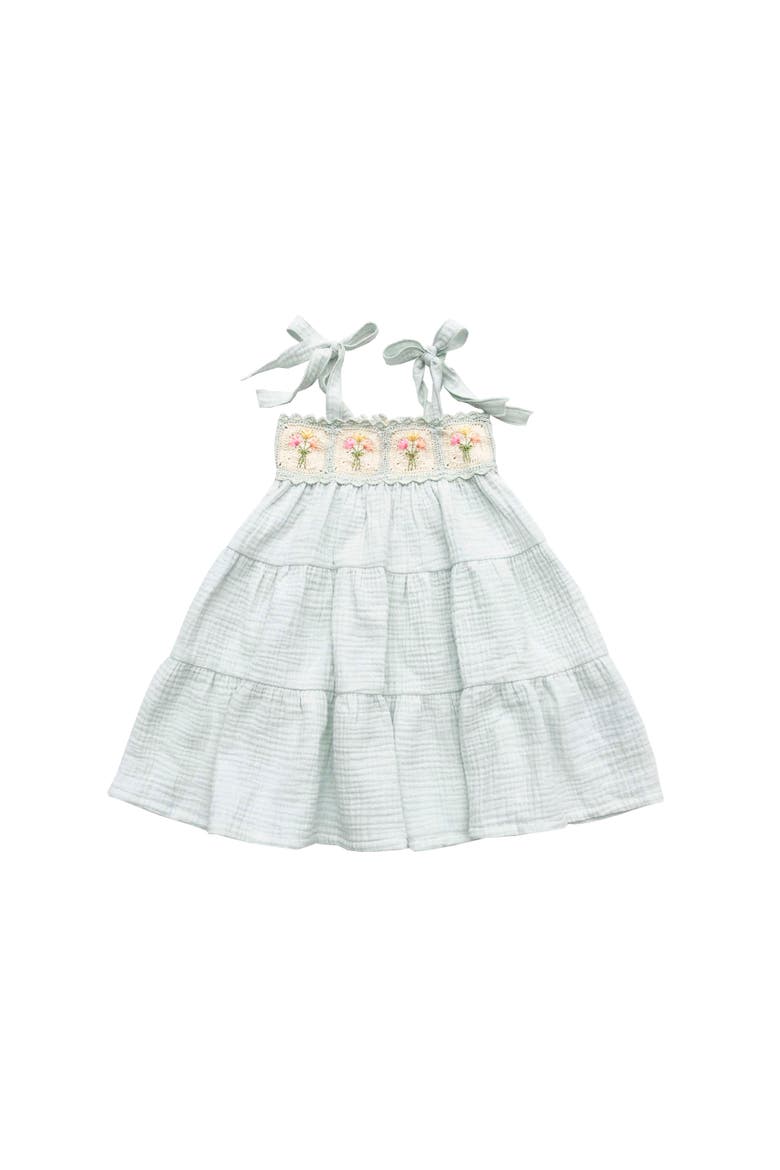 Crochet Dress, Main, color, Blue Bouquet