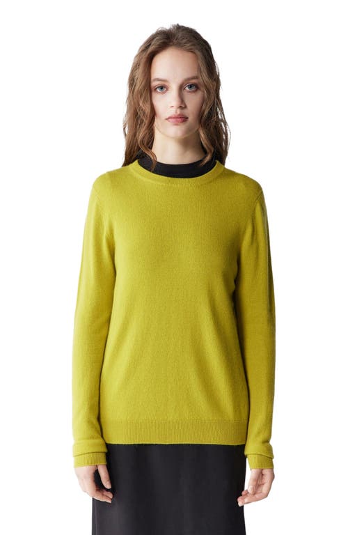 Gobi Mongolian Cashmere Crew Neck Sweater In Green