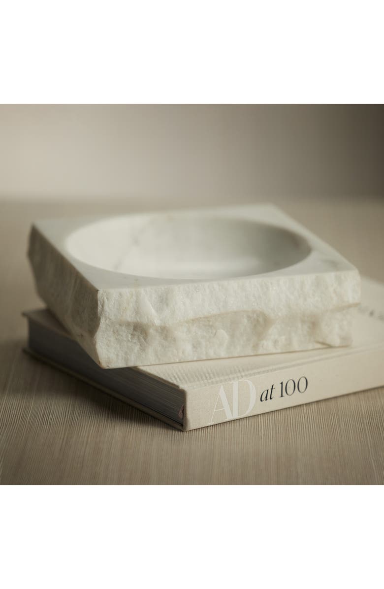 Zodax Terni Decorative Marble Dish, Alternate, color, White