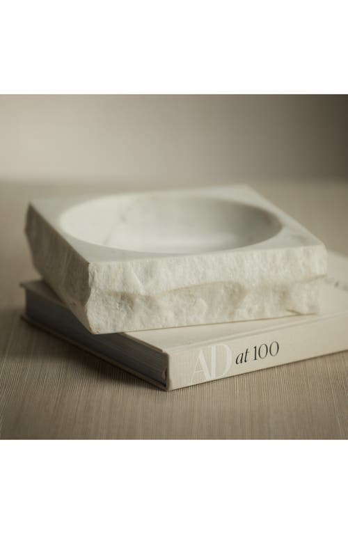 Zodax Terni Decorative Marble Dish In White