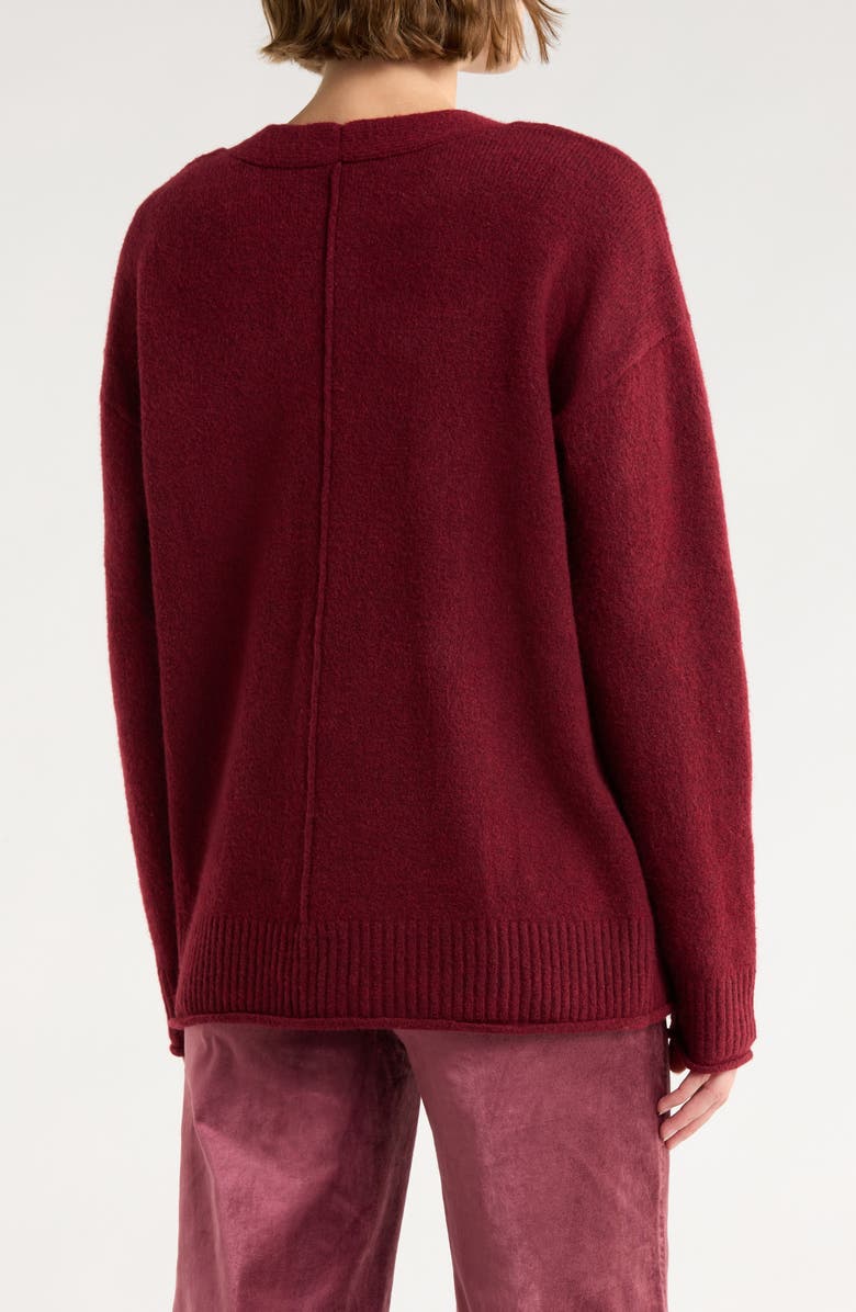 Lucky Brand Slouchy Cardigan, Alternate, color, Maroon Banner