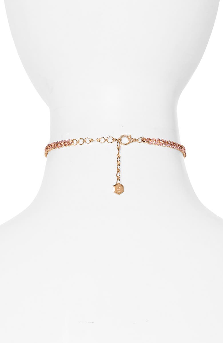 SHAY Pink Sapphire Mini Pavé Link Choker, Alternate, color, 