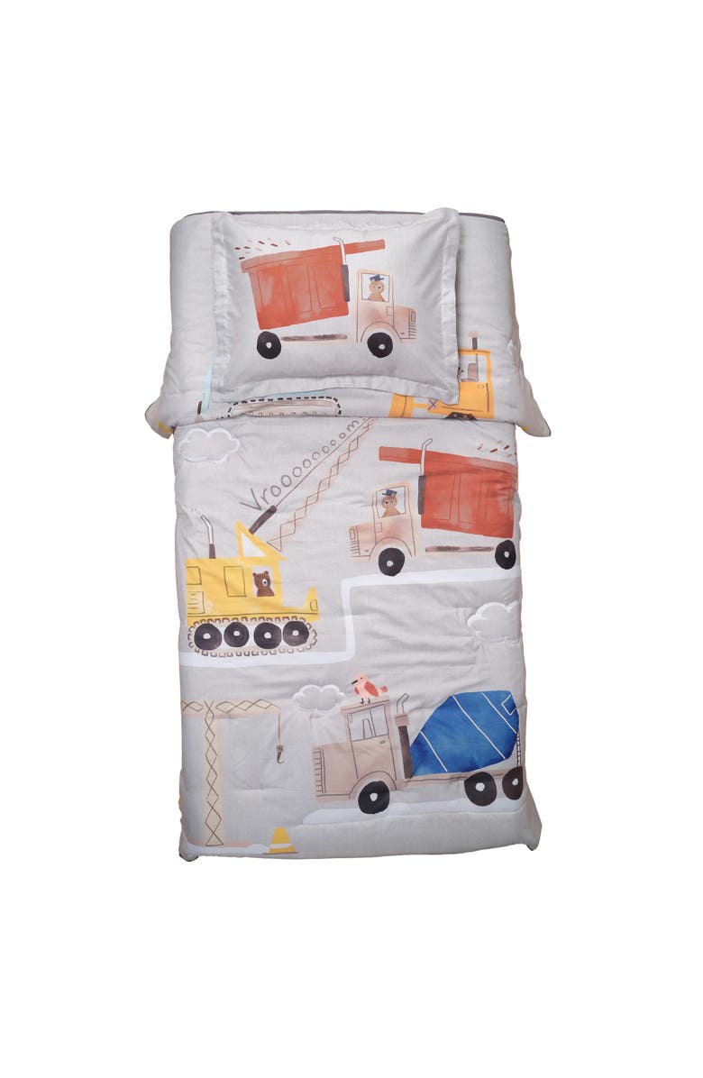 Bedtime Originals Construction Zone Twin Quilt
Pillow Sham Set, Main, color, Gray