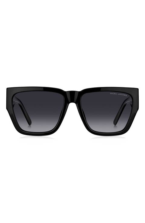 57mm Gradient Square Sunglasses