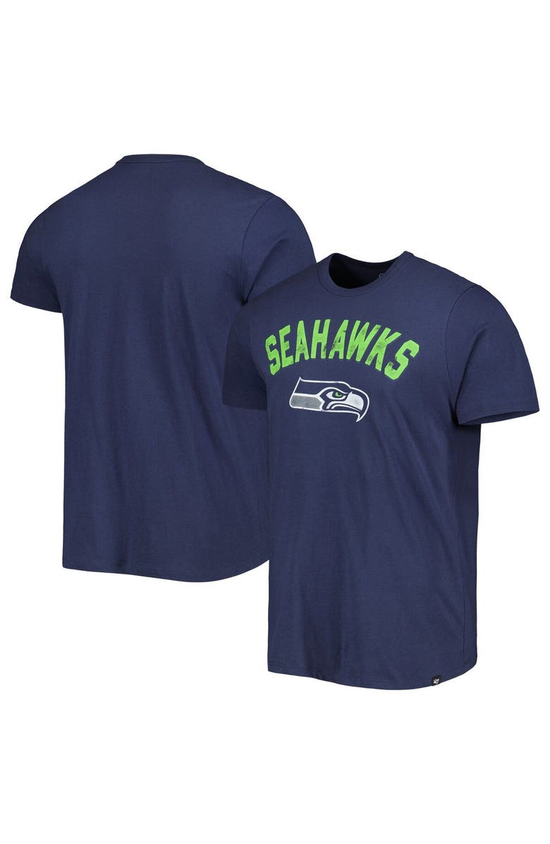 '47 Men's '47 College Navy Seattle Seahawks All Arch Franklin T-Shirt, Main, color, 