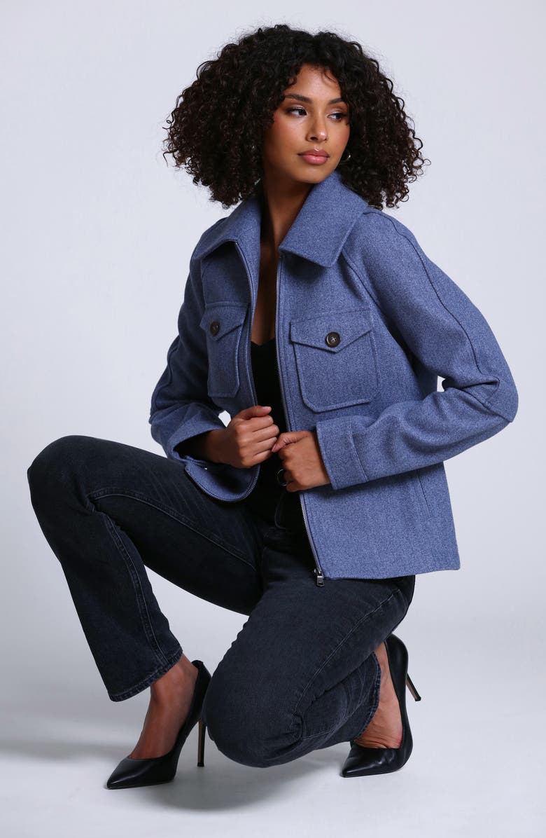 Avec Les Filles Zip-Up Utility Jacket, Alternate, color, 