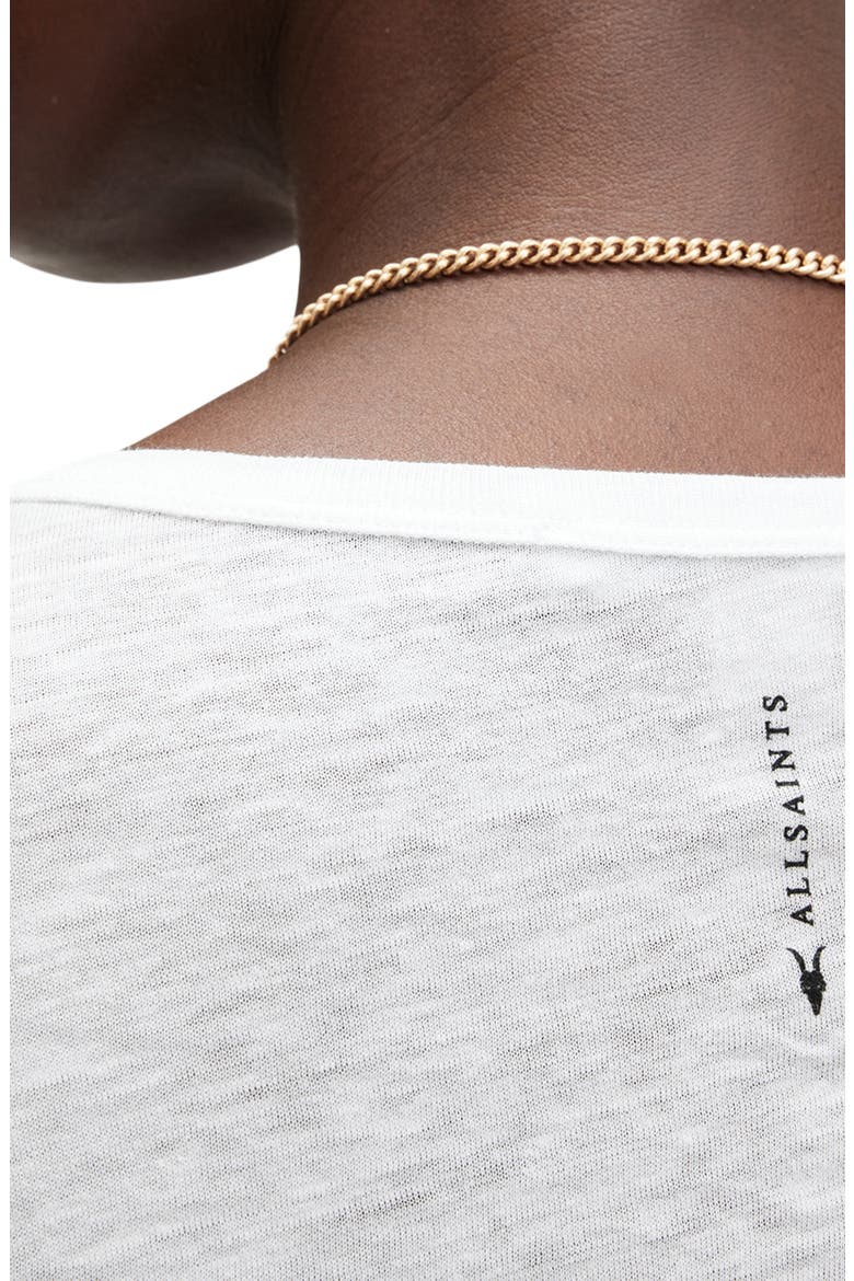 Anna V-Neck Cotton T-Shirt, Alternate, color, WHITE