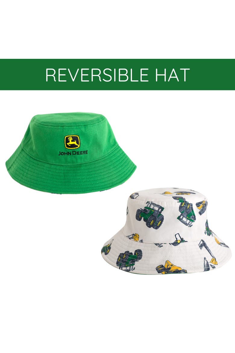 Sun Hat, Alternate, color, Green Tractor Print