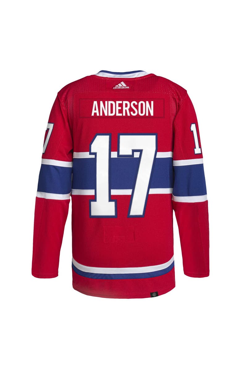 adidas Men's adidas Josh Anderson Red Montreal Canadiens Home Primegreen Authentic Player Jersey, Alternate, color,