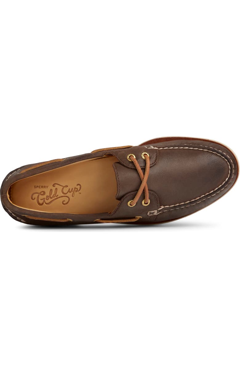 Sperry Gold Cup Authentic Original Boat Shoe, Alternate, color, Dark Brown Leather