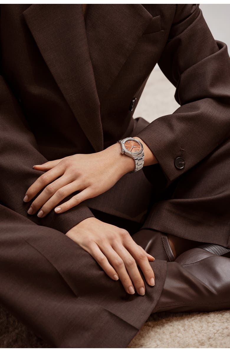 Baume & Mercier Riviera 10764 Bracelet Watch, 36mm, Alternate, color, Lacquered Terracotta