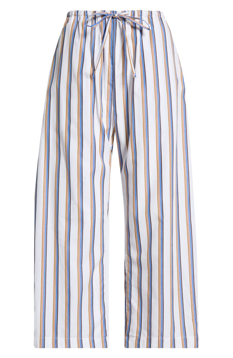 LESET Yoshi Stripe Cotton Blend Drawstring Pants, Main, color, Parch/Choco/Blue Stripe