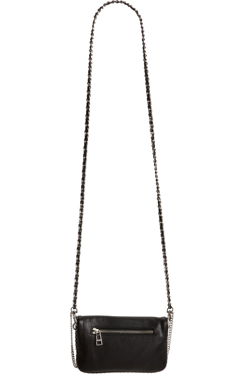 Zadig & Voltaire Rock Nano Leather Crossbody Bag, Alternate, color,