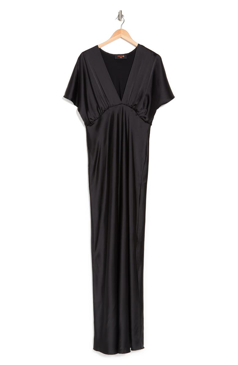 Renee C V-Neck Satin Dress, Alternate, color, 