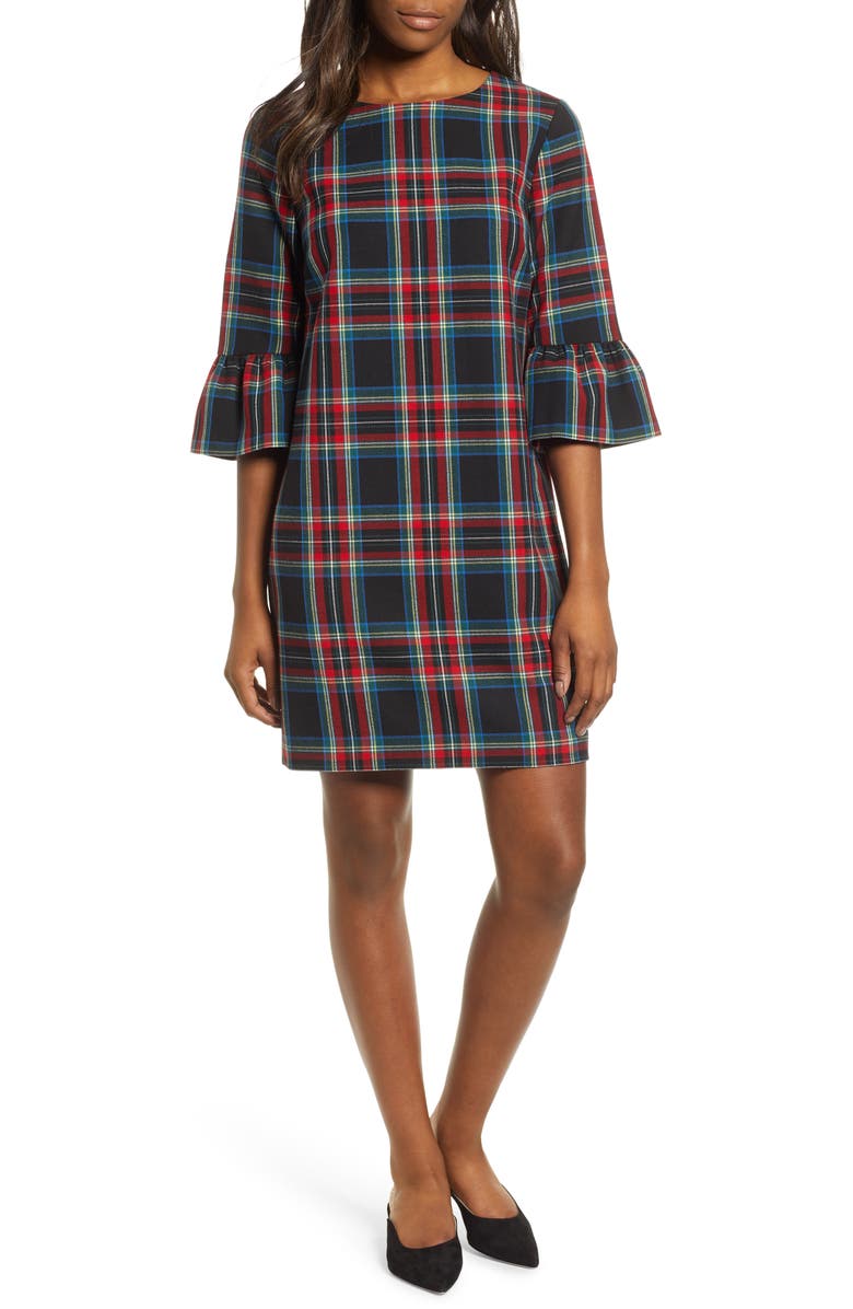 vineyard vines Greenwich Jolly Plaid Shift Dress, Main, color,
