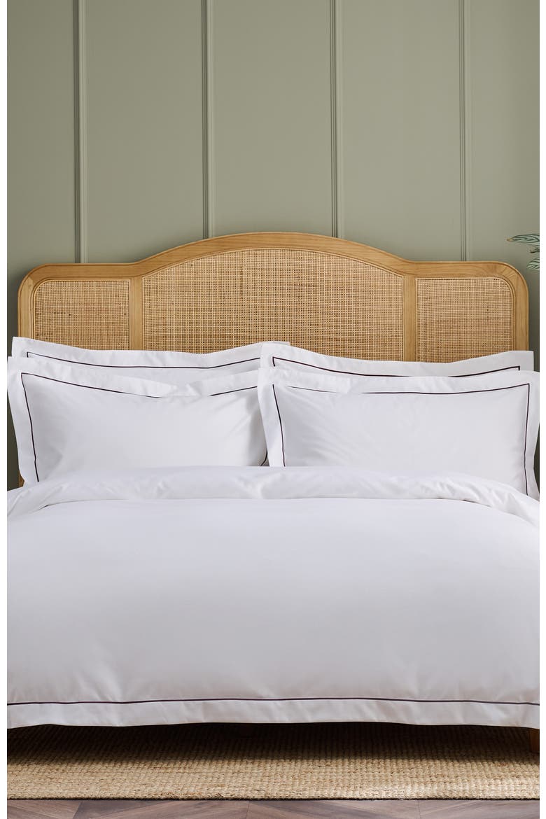 Premium Luxury Sateen Cotton Oxford Style Pillow Sham Pairs, Alternate, color, Fig